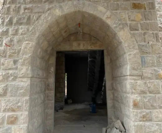 Arched window installation — Firas Abou Hasan villa Baadaran El Chouf Group Four