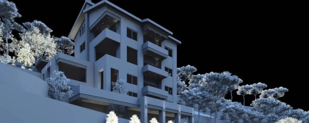 Firas Breish residential building exterior view Ain Qani El Chouf — Group Four construction company Lebanon