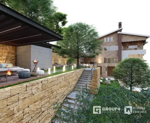 Living space interior Firas Breish residence Ain Qani — Group Four