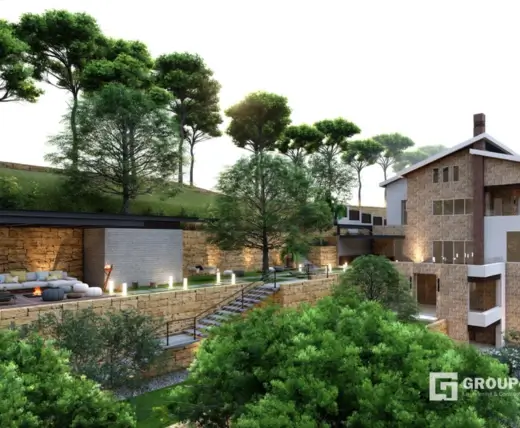 Architectural detail Firas Breish residence Ain Qani El Chouf — Group Four