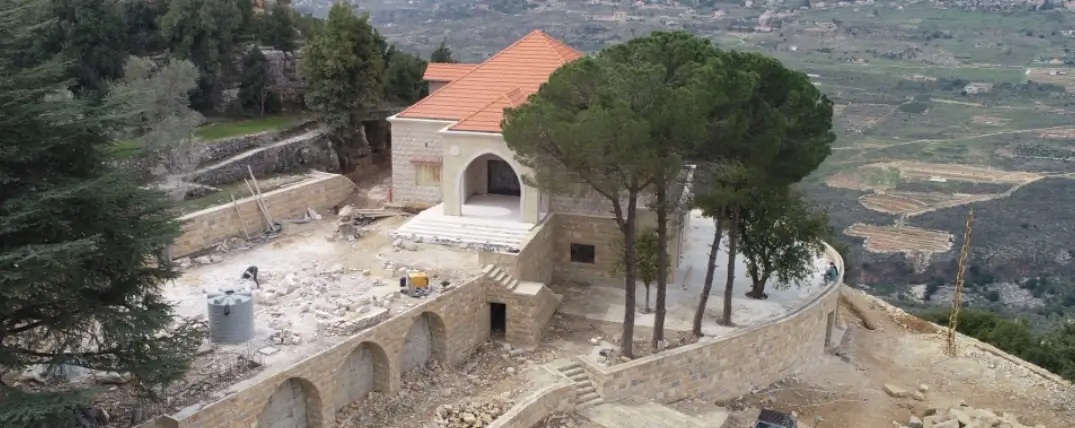Exterior cladding progress Dr. Iman Abou Shakra Baadaran Lebanon — Group Four
