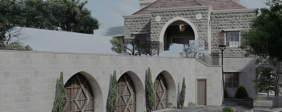 Exterior elevation Dr. Iman Abou Shakra villa Baadaran El Chouf — Group Four