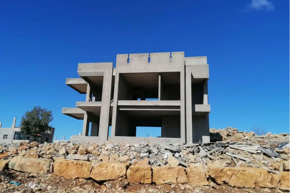 Louay Beaini villa exterior cladding and balcony construction — Mazraa El Chouf Lebanon Group Four
