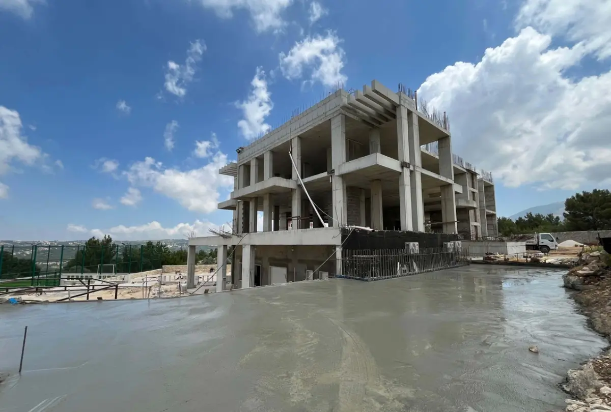 Utility and infrastructure installation works at a Group Four project in Botmi, El Chouf, Lebanon