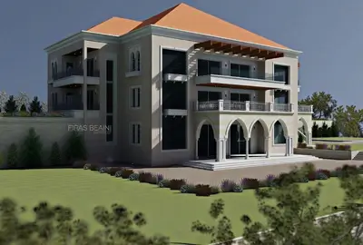 Zeinedinne residential villa facade design arched windows Botmi — Group Four El Chouf